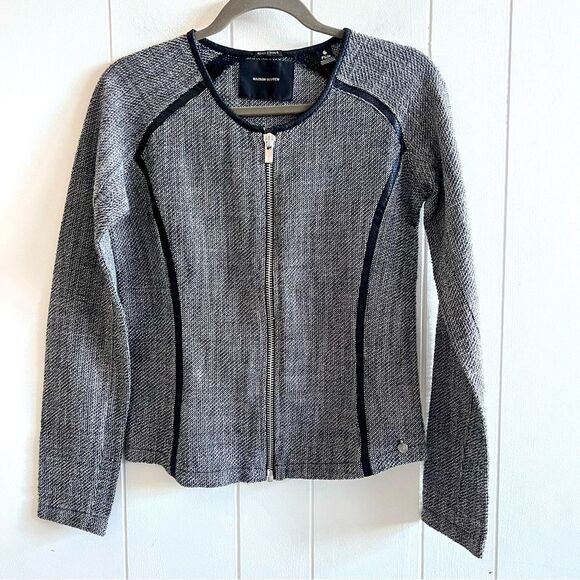 Maison Scotch Rendezvous Zip-Front Lightweight Tweed Jacket Blazer - Picture 1 of 13